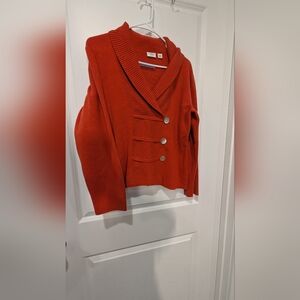 Cato Women's Red Blazer with Button Detail